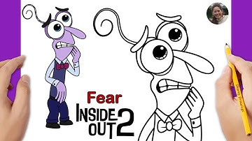 How to draw Fear from Inside Out 2 easy | Easy drawing for beginners