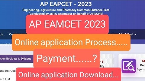 AP EAMCET 2023(EAPCET) Online Application Process|How To Apply online|Live|