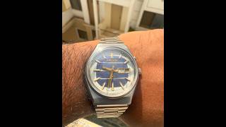 Ricoh Crystal Automatic 21 Jewels Blue Command Module #vintage #watch #watchcollecting