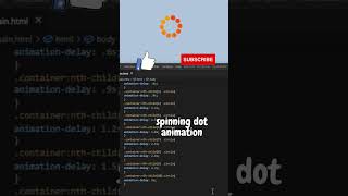 Simple spinning dot animation html css only