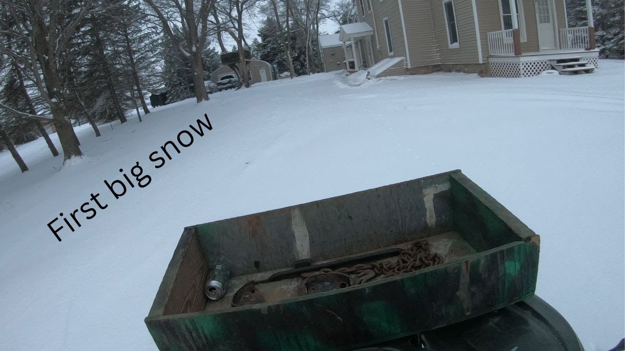 First big snow of the year testing out the new plow - YouTube