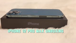 IPHONE 12 PRO MAX UNBOXING (PACIFIC BLUE)