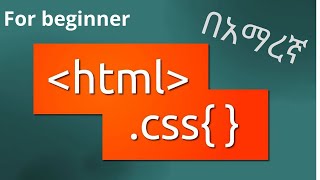 HTML CSS Part 7: CSS table Formatting በአማረኛ