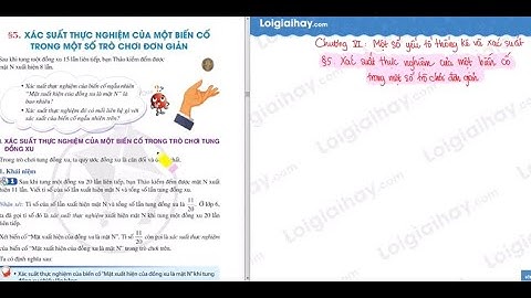 Bài 5 Chương 6. Xác suất thực nghiệm của một biến cố trong một số trò chơi đơn giản - Toán 8 - CD