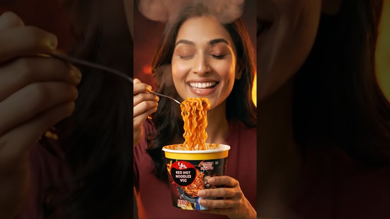 Yu Red Hot Noodles Veg Cup | AI-Generated Product Film