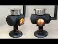 The idea of ​​making a wood stove from an old water heater is great