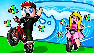 WE ARE ESCAPEING THE BIGGEST TSUNAMI ON BIKES in Roblox... *funny* screenshot 5