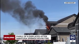 Family of 8 displaced after house fire in Saratoga Springs