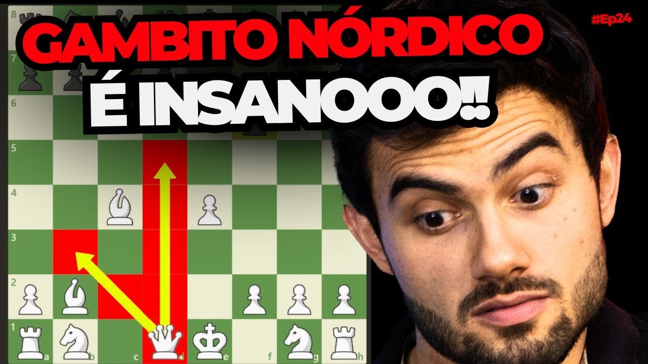 O que acontece quando um iniciante aceita o Gambito Nórdico? SpeedRun #ep24 Xadrez Online