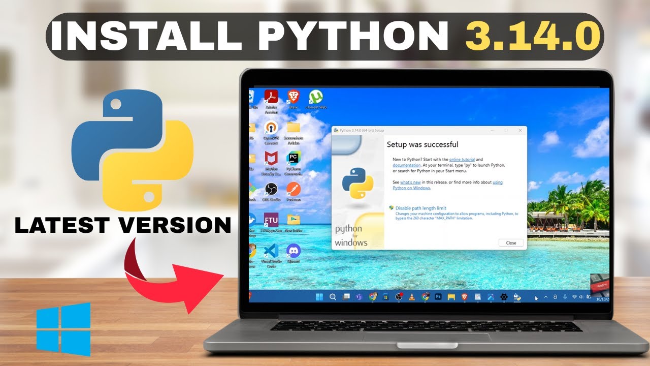 Как установить Python 3.14.0 на Windows 11 / 10