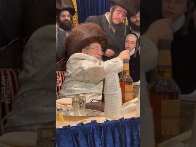 Special Gartel dance by the Spinka Rebbe's grandchild's wedding