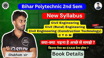 Bihar Polytechnic 2nd Semester New Syllabus(civil engineering)| sbte bihar 2nd sem new syllabus|