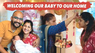 Welcoming our newborn baby at our home | Sab emotional ho gaye| Albeli Ritu