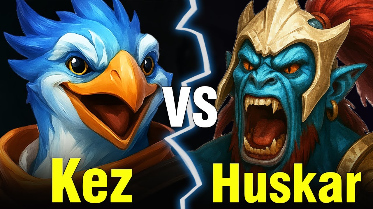 KEZ vs HUSKAR — MID WAR with the Most META Build in 7.38c!