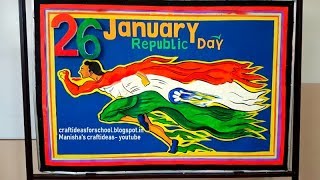 Republic Day 2020 ,  flagman with tricolour , bulletin board idea for republic day of india screenshot 4