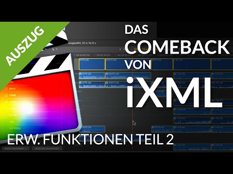 Die Verwendung von iXML Daten in Final Cut Pro — Auszug aus dem FCP erw. Funktionen Teil 2 Training