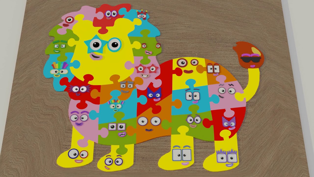 Lion Numbers Puzzle - Learn to Count 1 to 26