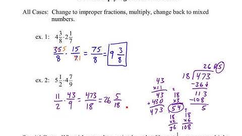 Math 7: 4.5 Multiplying Mixed Numbers