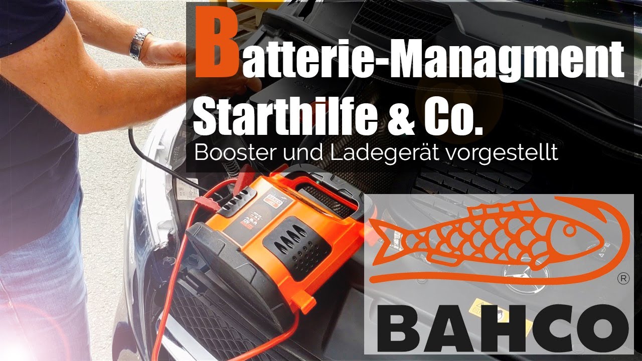 BAHCO  12V Hybrid-Booster, Batterieladegerät BBCE12-10 Starthilfe, Batterie-Management  & Co 