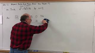 HW 12 (video 4) Polynomial Division, The Factor Theorem - Another Example of Synthetic Division