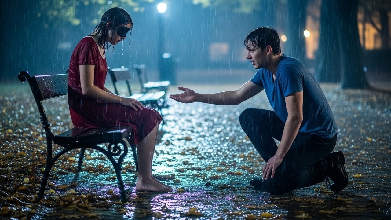 En ensamstående far ser en övergiven blind flicka vid busshållplatsen — sanningen skrämde honom