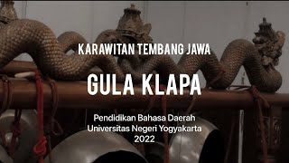 Karawitan tembang “GULA KLAPA” Universitas Negeri Yogyakarta