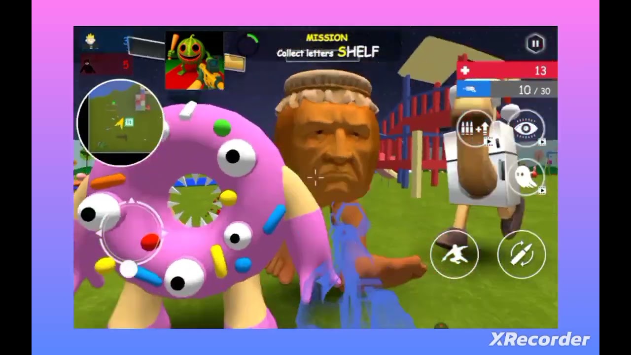 Shooting monster game play