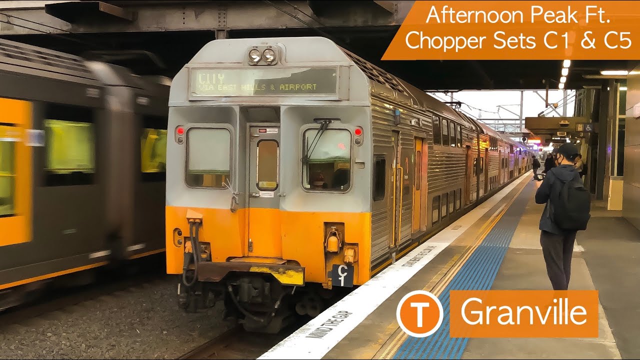 Chopper R Set Train Transport for Sydney Vlog 270: Granville Part 2 - Afternoon Peak Trains ...