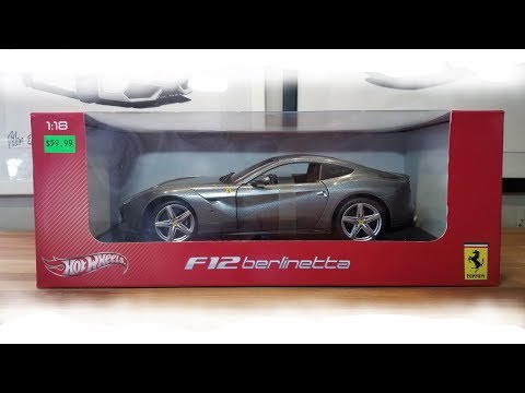 Hot Wheels Ferrari F12 Berlinetta Unboxing | 1/18 Scale Model Car