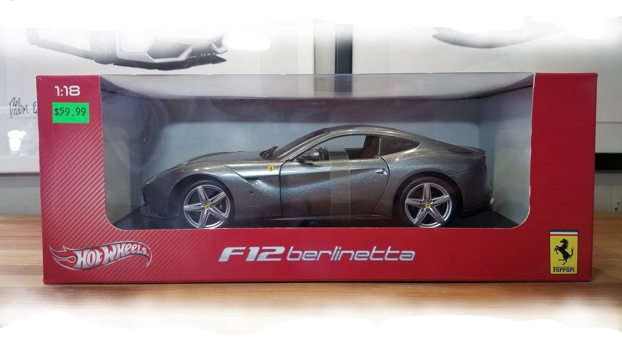 Hot Wheels Ferrari F12 Berlinetta Unboxing | 1/18 Scale Model Car