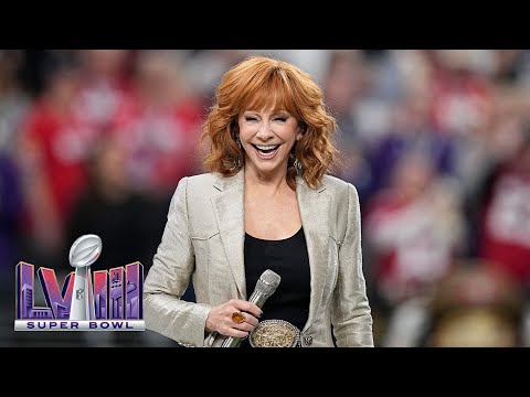 Reba McEntire Sings the National Anthem at Super Bowl LVIII