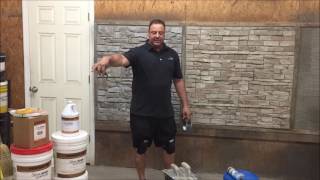 How to do Horizontal Stamped &amp; Carved Concrete Overlay Step 1 of 4