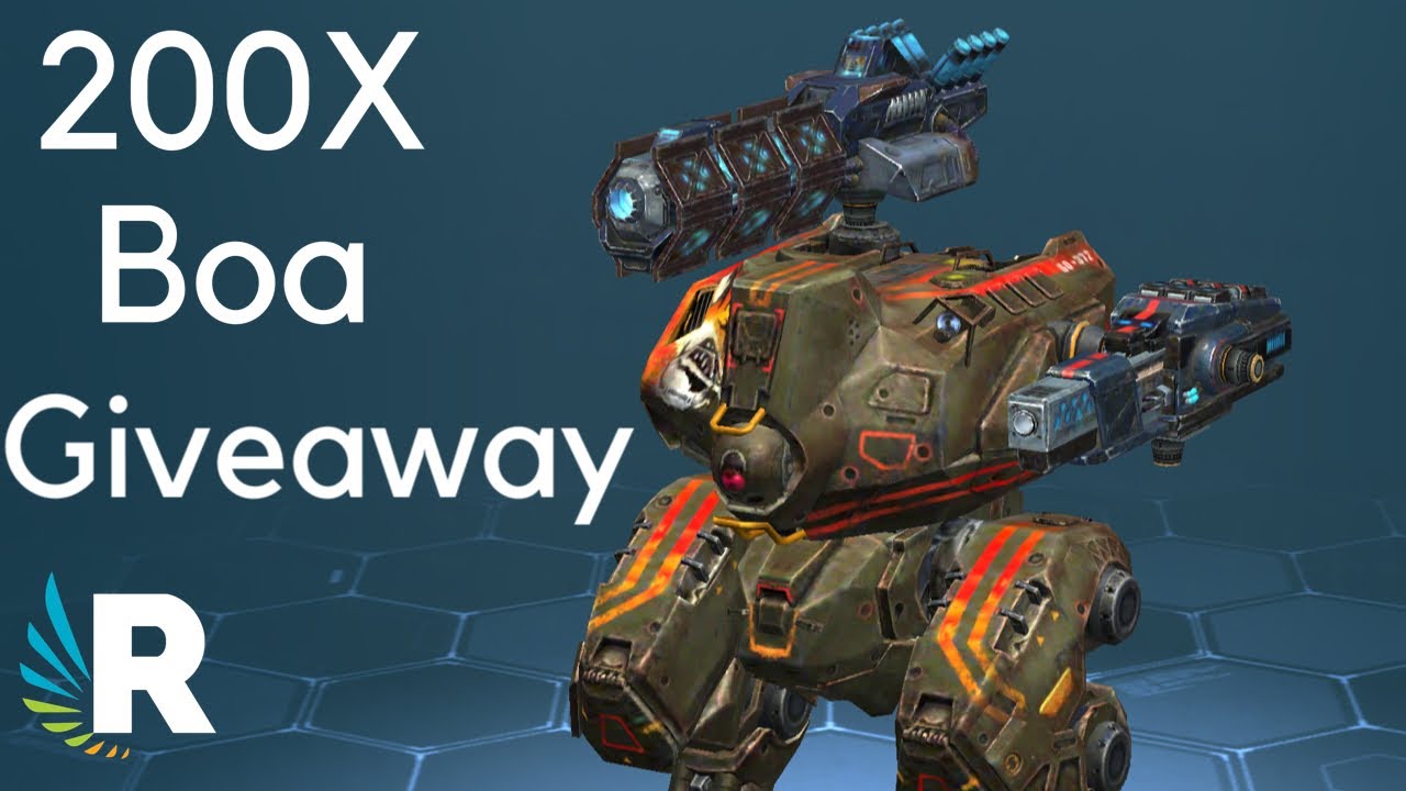 War Robots 0x Boa Giveaway Full Boa Hangar Gameplay Youtube