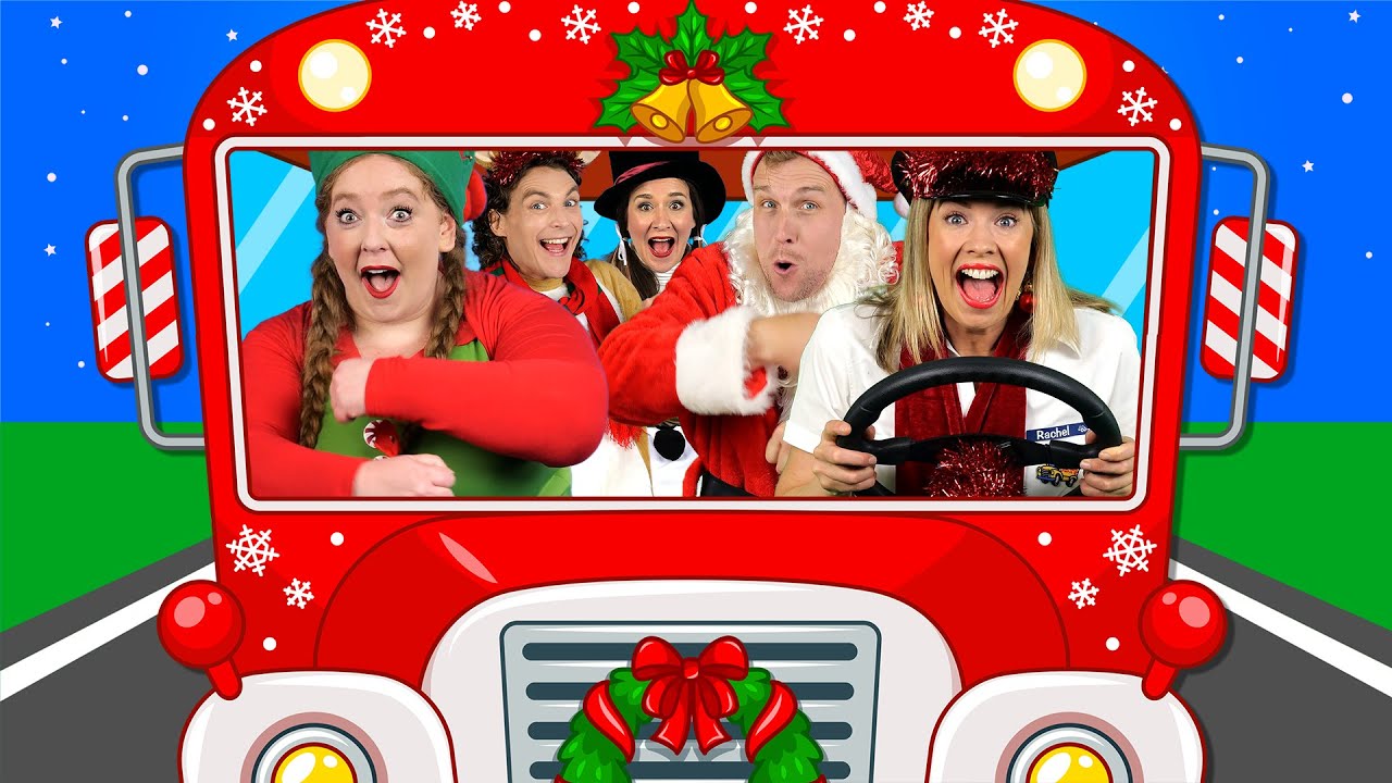 Wheels on the Bus (Christmas) Kids Nursery Rhymes YouTube