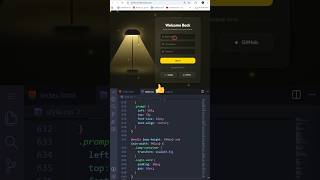 Lamp Login Form Animation 💡 | HTML CSS JavaScript #shorts #html #css #javascript