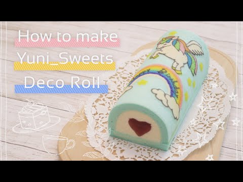 How to make pegasus design Roll cake! | yunisweets Deco Roll