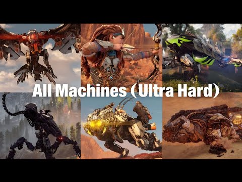 Horizon Zero Dawn Remastered PS5 - All Machines Fight - Ultra Hard - (4K 60FPS)