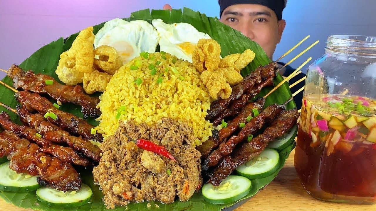 PINOY FOOD SA BILAO | GINATAANG SANTOL, CHICHARON AT BBQ | FILIPINO FOOD | MUKBANG PHILIPPINES