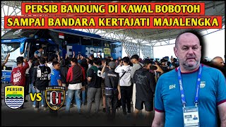 Sambutan bobotoh di bandara kertajati, kawal sampai take off. Persib vs Bali untd !!