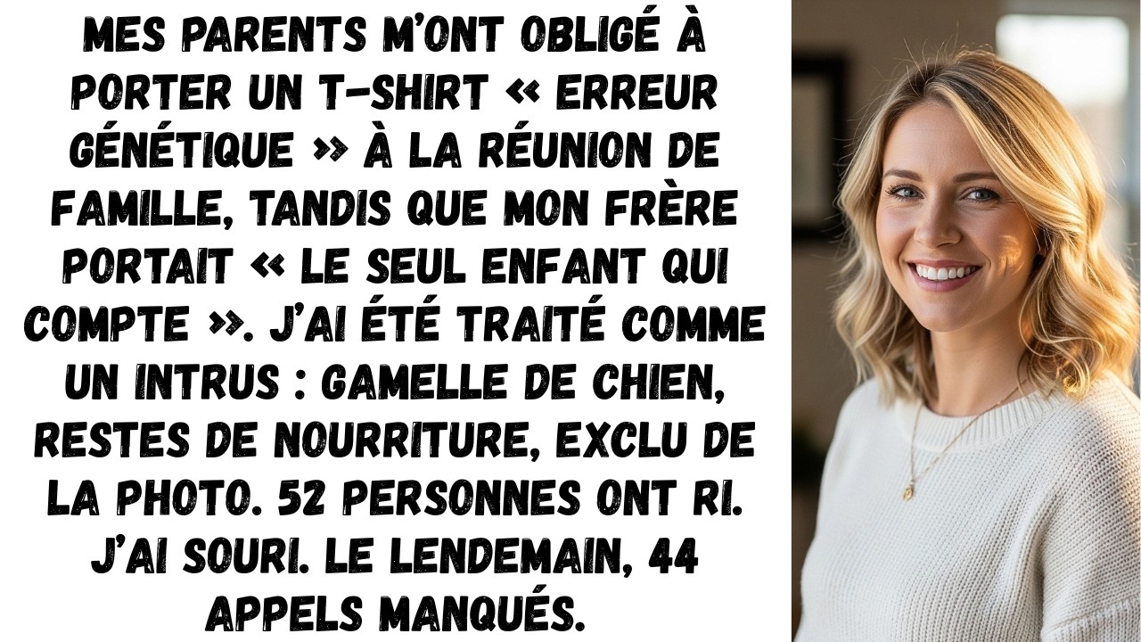 Mes Parents M’Ont Forcé À Porter Un T-Shirt « Erreur Génétique » À La Réunion De Famille, Alors Que…