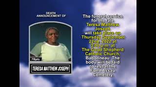 Teresa Matthew Joseph short