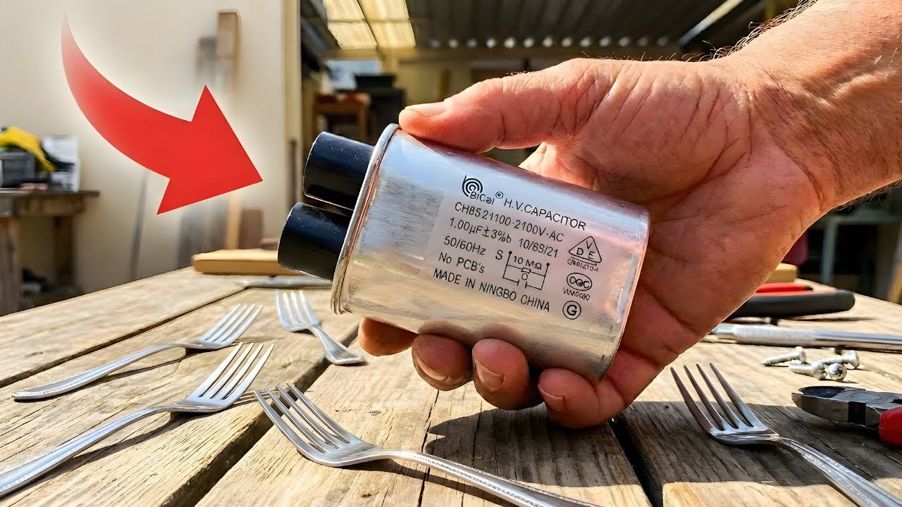 Этот трюк с конденсатором ВАС ПОТРЯСЕТ – Превратите хлам в мощный инструмент