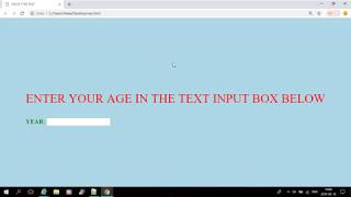 HTML - HOW TO USE THE INPUT BOX
