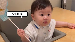 VLOG#12 떠우가 건강해서 평화롭다.. | 육아브이로그 | 11개월 아기 | 베이비뵨 아기침대 | 아기침대 대여 | 아이패드에어11 언박싱