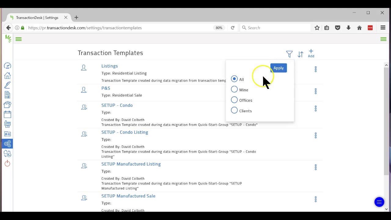 How to Create a Template in Transaction Desk - YouTube