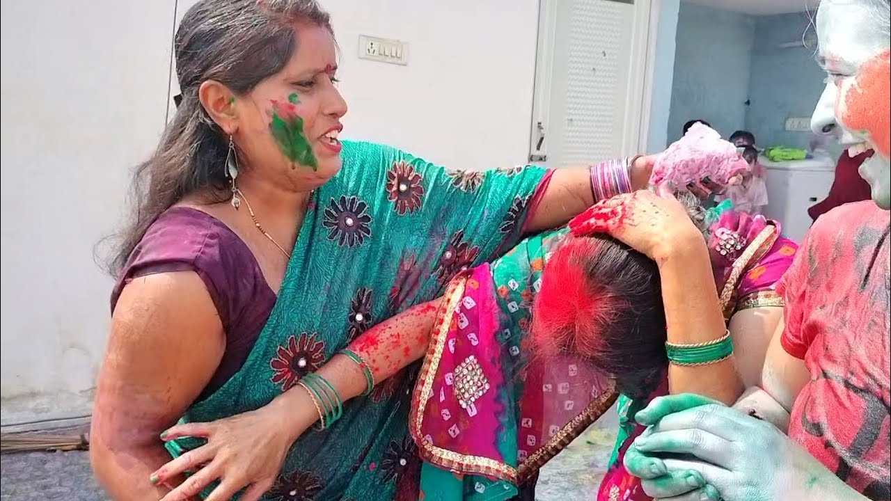 Holi per ki full Masti # enjoy with Chauhan family creative viral video 🥰🥰🥰