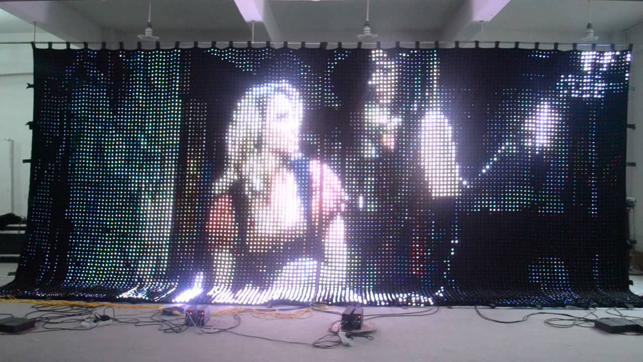6x4m P5 5cm Led Video Curtain Www Wow Backdrops Co Uk Youtube