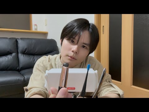 【asmr】耳介のみasmr！ミミスキット・シリコンリップ・カニ用スプーン・綿棒使用　no talking ear cleaning 