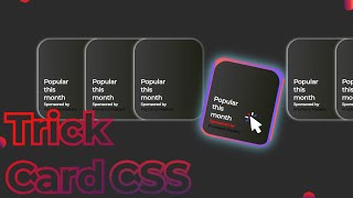 How To Create A CSS Trick Cards | CSS  Transition Cards