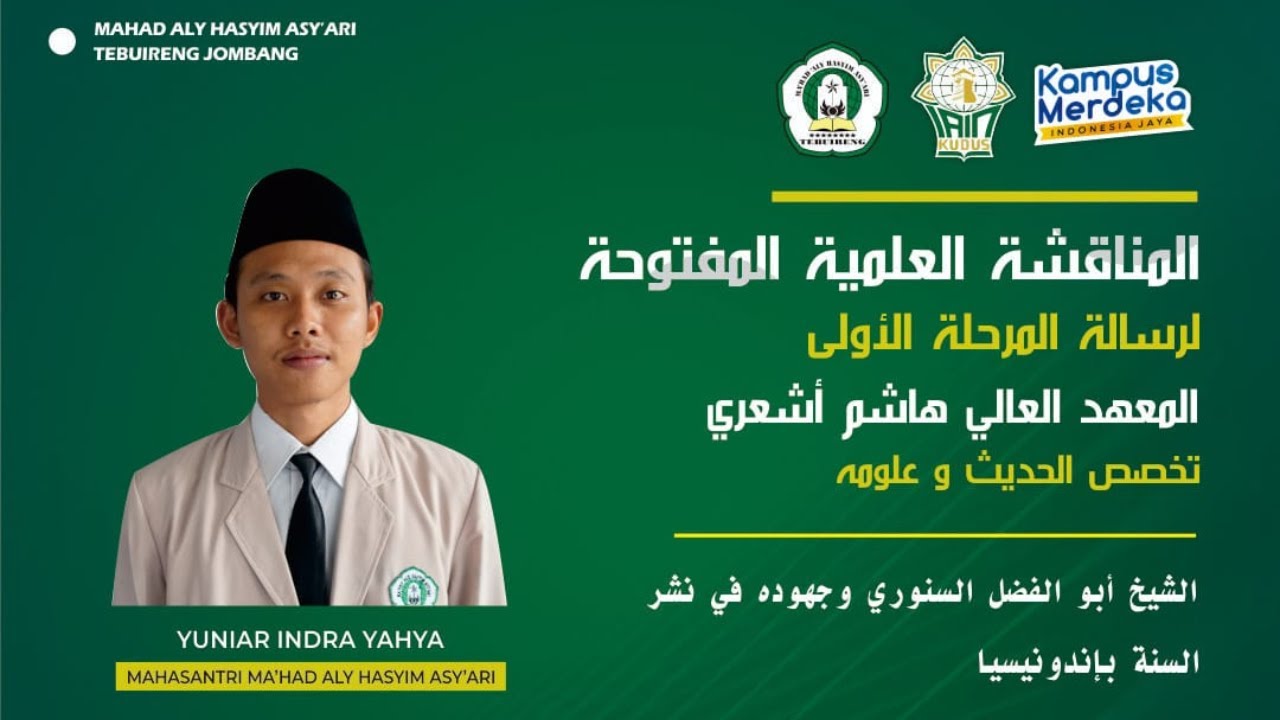 Sidang Skripsi Terbuka M1 Ma'had Aly Hasyim Asy'ari - Yuniar Indra Yahya